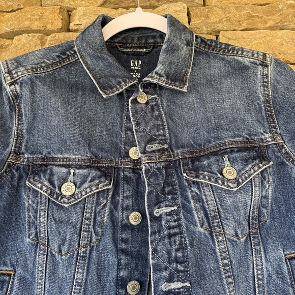 GAP For‎ Good Denim Jean Jacket Blue Girl's Size Medium - Picture 4 of 8